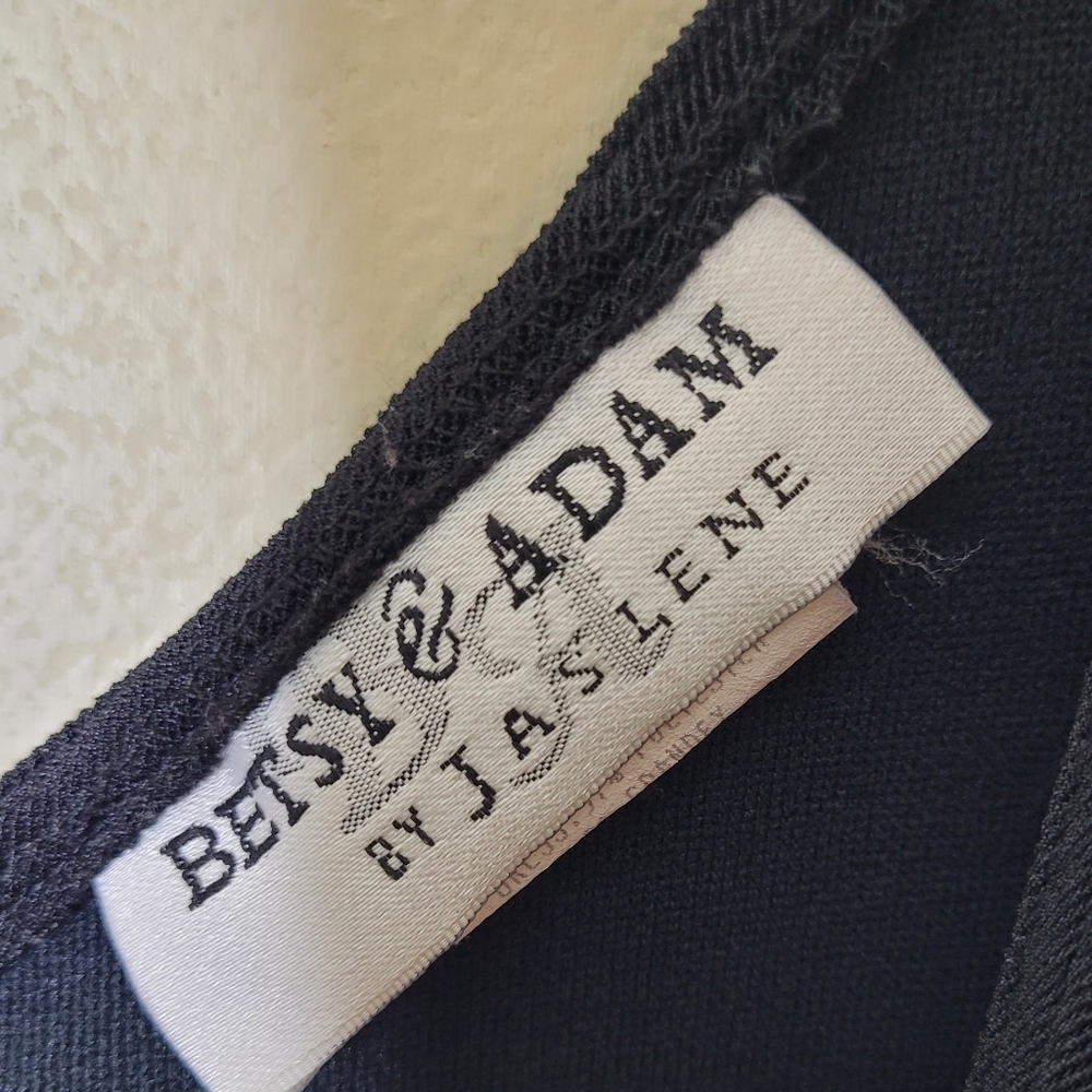 Betsy & Adam Vintage 90s Black Formal Maxi Dress Size 14 - Picture 6 of 8